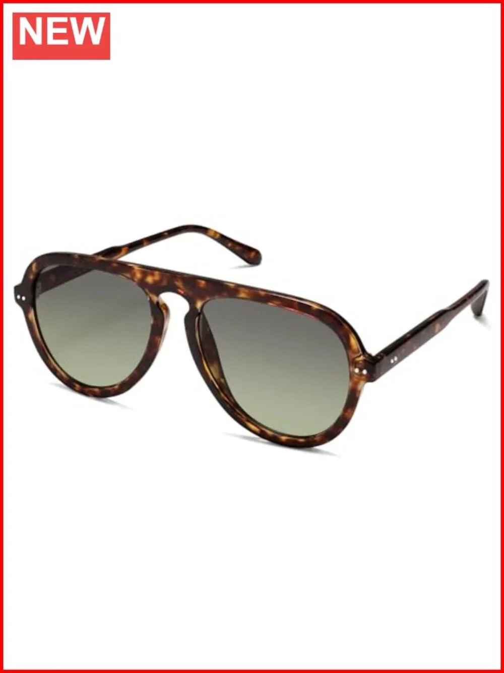 Retro Aviator Sunglasses Plastic Frame UV400 Protection